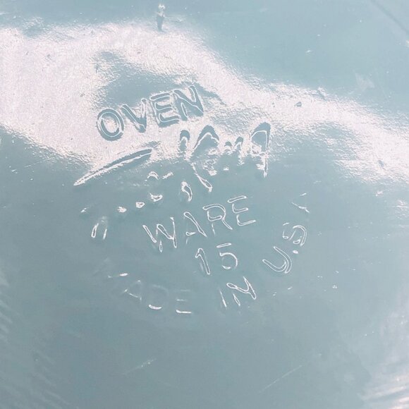 Vintage FIRE KING Delphite Blue Milk Glass Relish Divided Dish Serveware - Picture 7 of 12